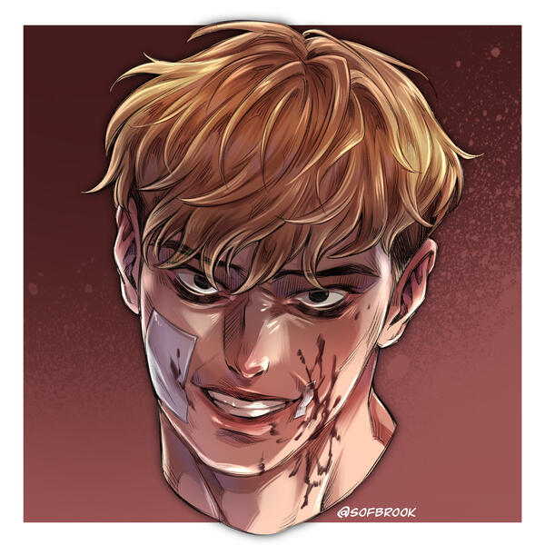 Sangwoo: Head/Bust + Full Colour + Simple Background